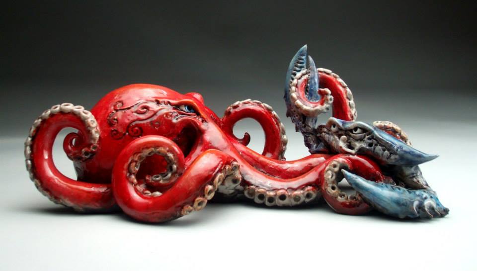 Forbidding aquatic ceramic creations